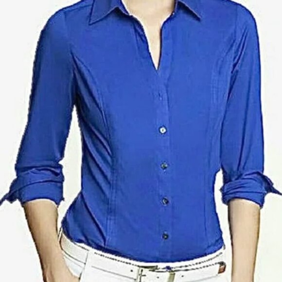 Express Essentials Women’s Button Down Shirt (multiple colors available) - Picture 4 of 5